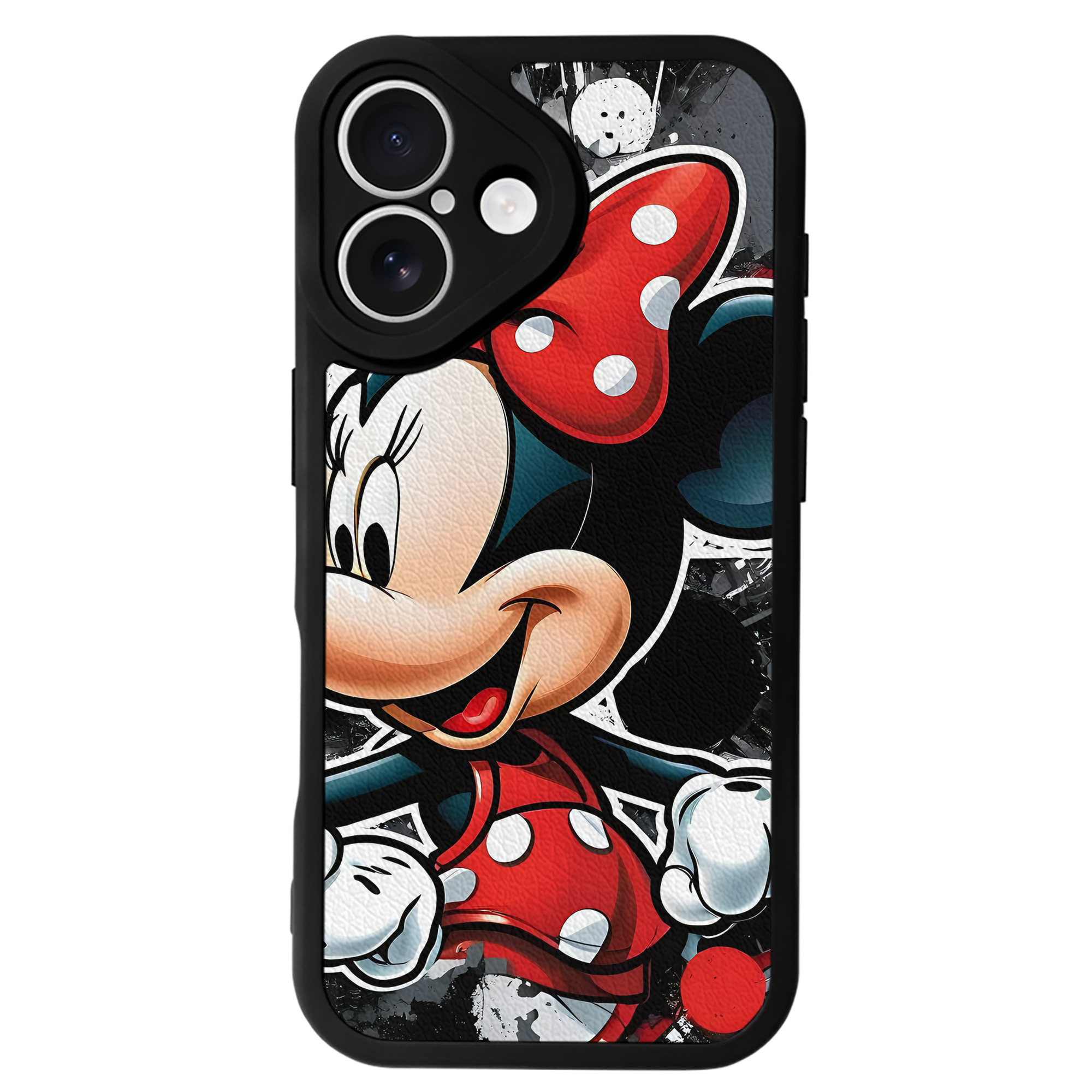 （画像用） ミッキーマウス Mickey Mouse 【iPhone 16シリーズ対応】シリコンスマホケース（レザー調） 材質：シリコン
